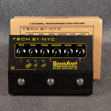 Tech 21 SansAmp 3-Channel Programmable Bass Driver DI 2nd Hand