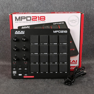 Akai MPD218 MIDI Pad Controller - Boxed - 2nd Hand