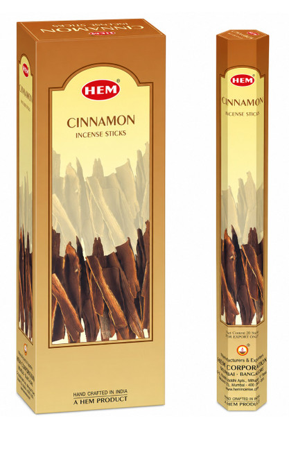 Hem Cinnamon Incense Sticks - 120 Stick Bulk Box (6 Inner Tubes of 20)