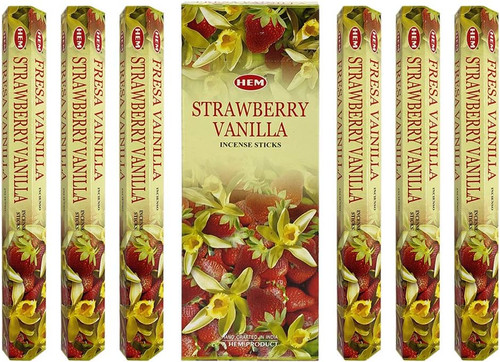 Hem Strawberry Vanilla Incense Sticks - 120 Stick Bulk Box (6 Inner Tubes of 20)