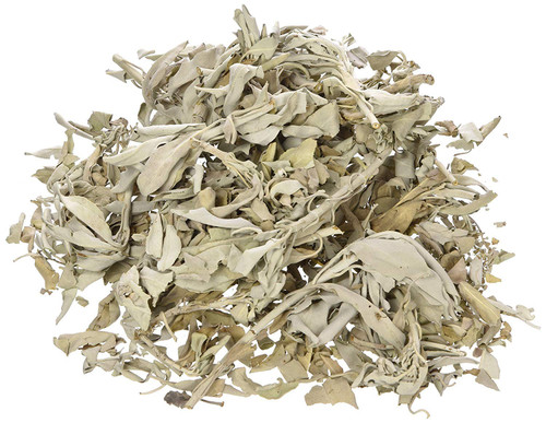 California White Sage Loose Leaves, Salvia Apiana Clusters, Dry Smudging & Burning Sage, 1 Lb Bag