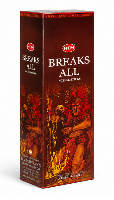Hem Breaks All Incense Sticks - 120 Stick Bulk Box (6 Inner Tubes of 20)