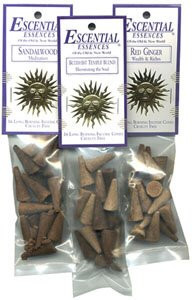 Ebony Opium Escential Essences Cone Incense, 16 Cones