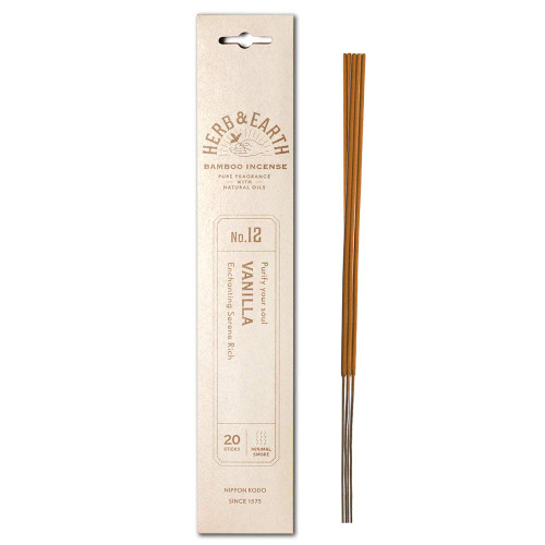 Herb and Earth Japanese Bamboo Incense, Vanilla, 20 Sticks Herb and Earth Japanese Bamboo Incense, Vanilla, 20 Sticks