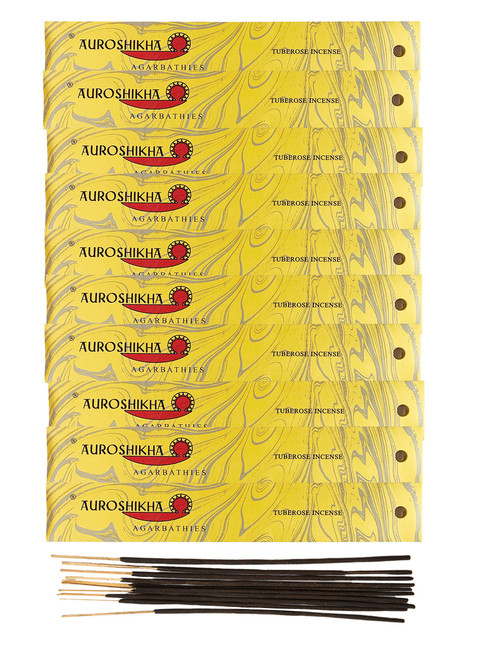 (10-Pack) Auroshikha Tuberose Incense 10 Sticks