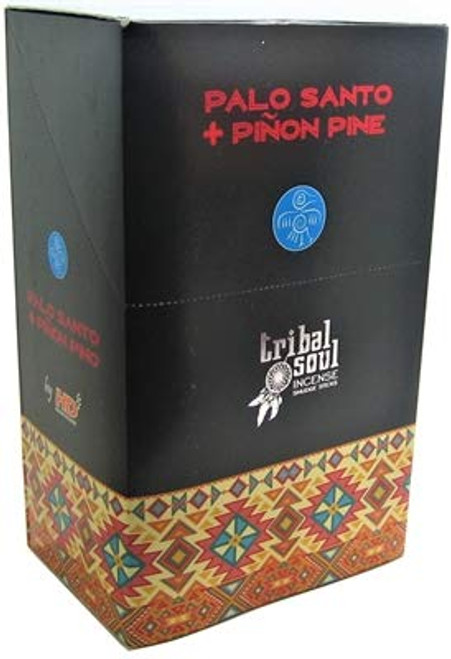 Tribal Soul Spiritual Incense Sticks Gift Box with Ceramic Holder for 12 Packs (Palo Santo Pinon)