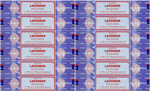 Satya Nag Champa Lavender Incense Sticks 15 grams (12-Pack)