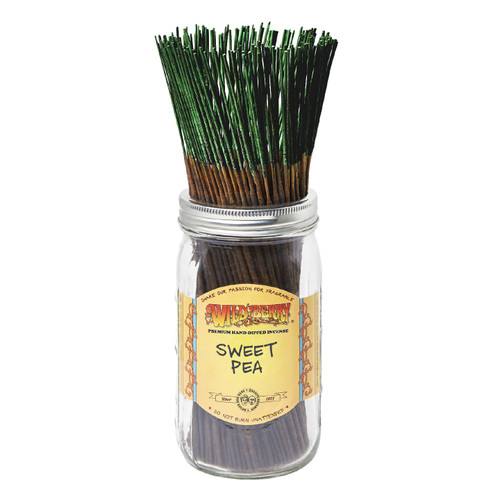 Wild Berry Sweet Pea Incense Sticks, 100 Count Hand-Dipped Aromatic Incense