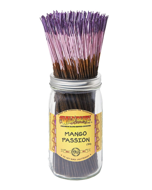 Wild Berry Mango Passion Incense Sticks, 100 Count Hand-Dipped Aromatic Incense