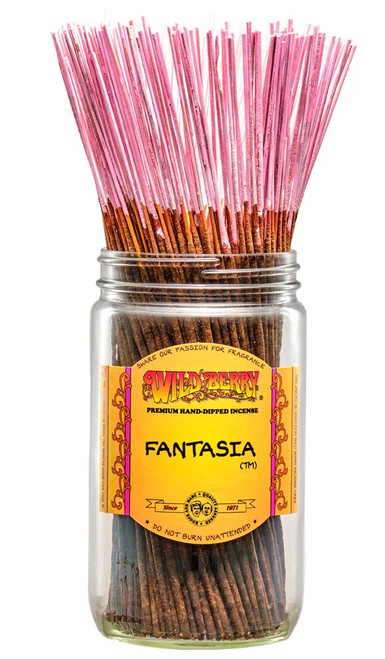 Wild Berry Fantasia Incense Sticks, 100 Count Hand-Dipped Aromatic Incense