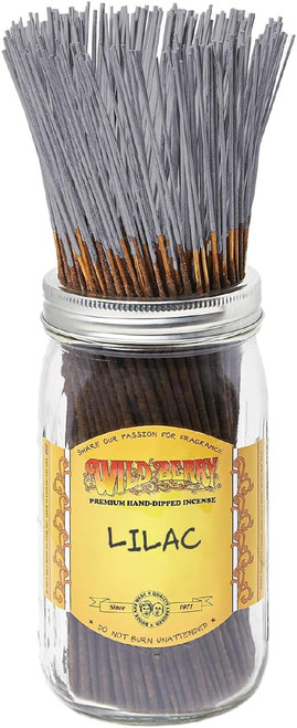 Wild Berry Lilac Incense Sticks, 100 Count Hand-Dipped Aromatic Incense