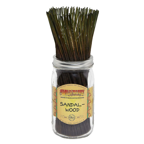 Wild Berry Sandalwood Incense Sticks, 100 Count Hand-Dipped Aromatic Incense