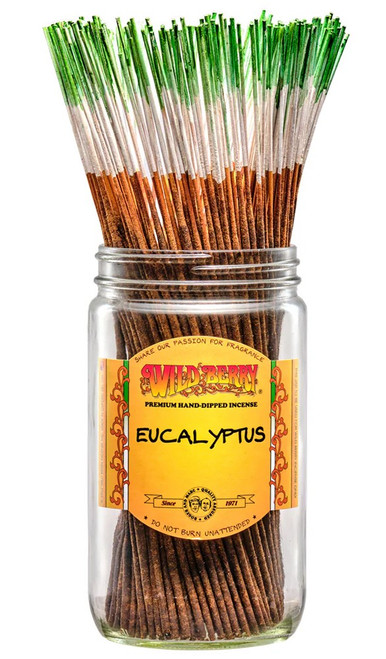 Wild Berry Eucalyptus Incense Sticks, 100 Count Hand-Dipped Aromatic Incense