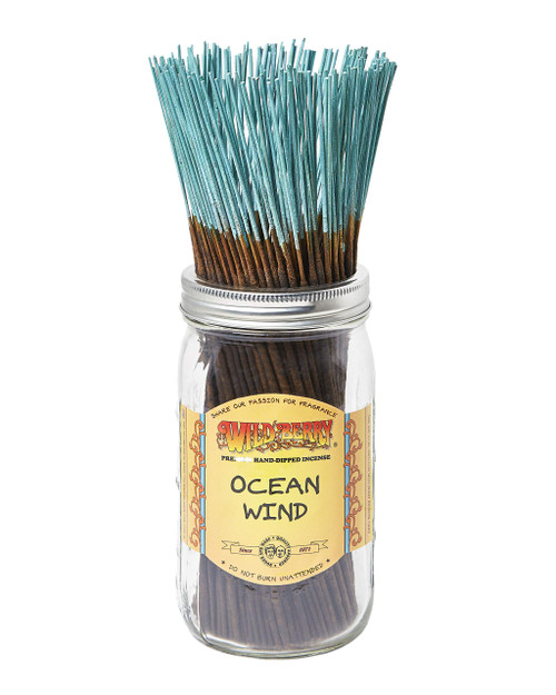Wild Berry Ocean Wind Incense Sticks, 100 Count Hand-Dipped Aromatic Incense