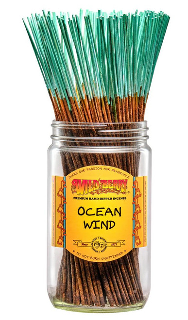 Wild Berry Ocean Wind Incense Sticks, 100 Count Hand-Dipped Aromatic Incense
