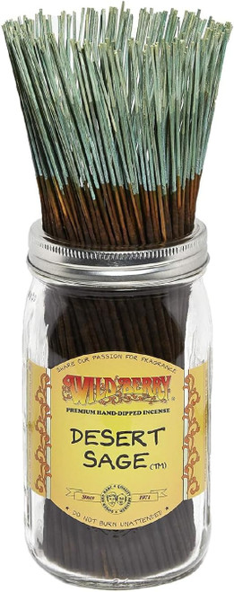 Wild Berry Desert Sage Incense Sticks, 100 Count Hand-Dipped Aromatic Incense