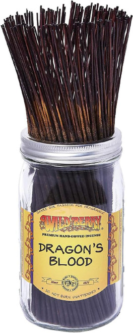 Wild Berry Dragon's Blood Incense Sticks, 100 Count Hand-Dipped Aromatic Incense