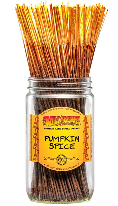 Wild Berry Pumpkin Spice Incense Sticks, 100 Count Hand-Dipped Aromatic Incense