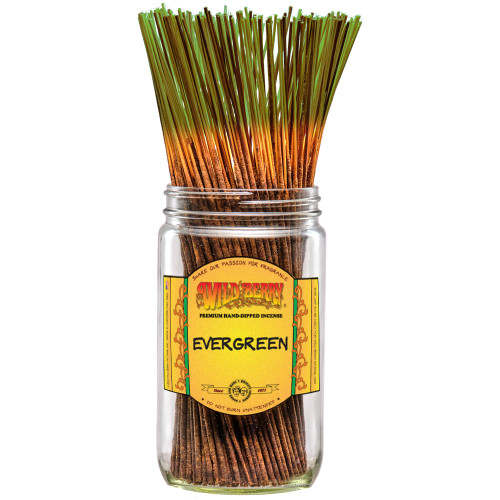 Wild Berry Evergreen Incense Sticks, 100 Count Hand-Dipped Aromatic Incense