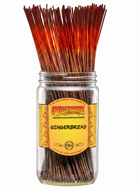 Wild Berry Gingerbread Incense Sticks, 100 Count Hand-Dipped Aromatic Incense
