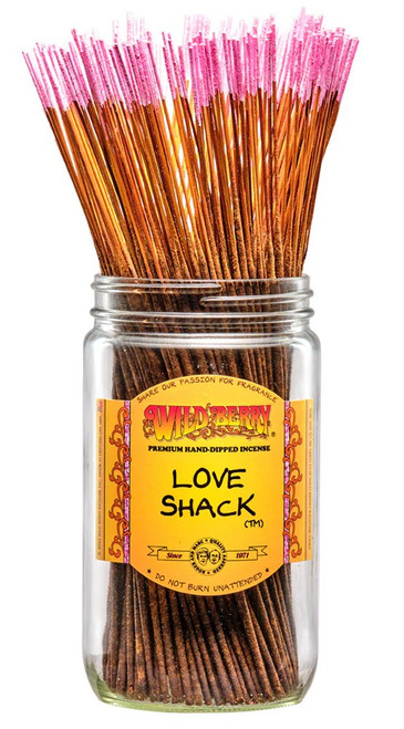 Wild Berry Love Shack Incense Sticks, 100 Count Hand-Dipped Aromatic Incense