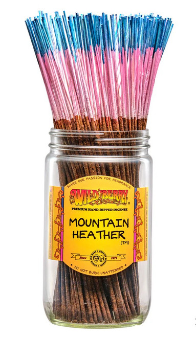 Wild Berry Mountain Heather Incense Sticks, 100 Count Hand-Dipped Aromatic Incense