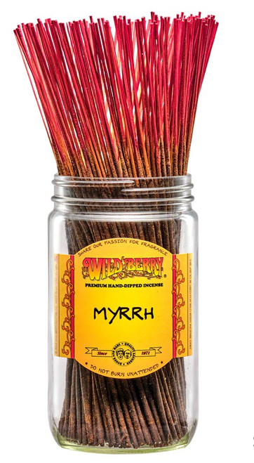 Wild Berry Myrrh Incense Sticks, 100 Count Hand-Dipped Aromatic Incense