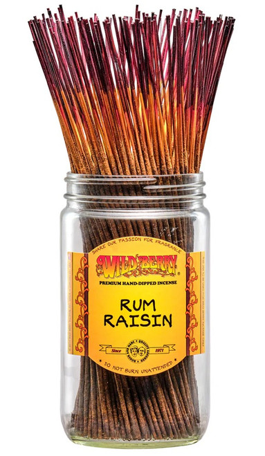 Wild Berry Rum Raisin Incense Sticks, 100 Count Hand-Dipped Aromatic Incense