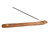 Sun Brass Inlay Wood Incense Burner 10 Inch