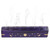 2 Pack - Incense Stick Holder - Coffin Style - Wood Incense Stick Burner with Sun Moon Star Inlays Handmade with Brass Inlays (Purple)