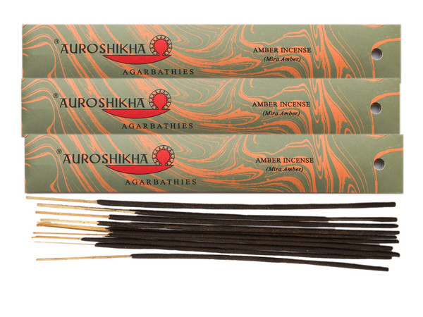 (3-Pack) Auroshikha Amber Incense 10 Sticks