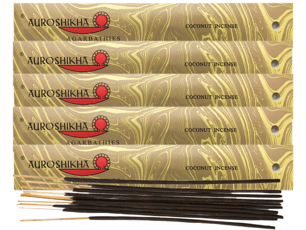 (5-Pack) Auroshikha Coconut Incense 10 Sticks