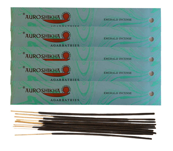 (5-Pack) Auroshikha Emerald Incense 10 Sticks