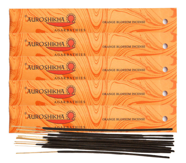 (5-Pack) Auroshikha Orange Blossom Incense 10 Sticks