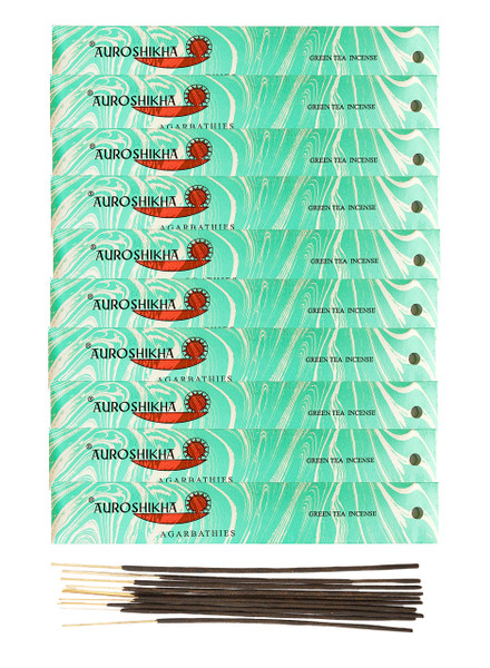 (10-Pack) Auroshikha Green Tea Incense 10 Sticks