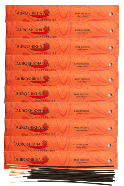 (10-Pack) Auroshikha Rose Incense 10 Sticks