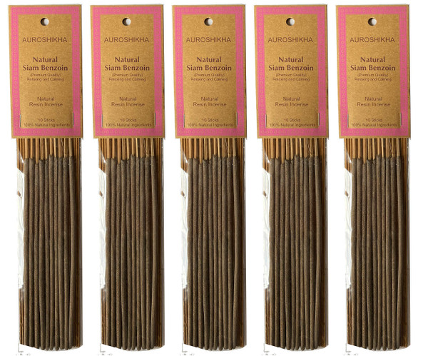 (5-Pack) Auroshikha Siam Benzoin Incense 10 Sticks