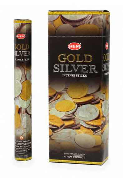 Hem Gold Silver Incense Sticks - 120 Stick Bulk Box (6 Inner Tubes of 20)