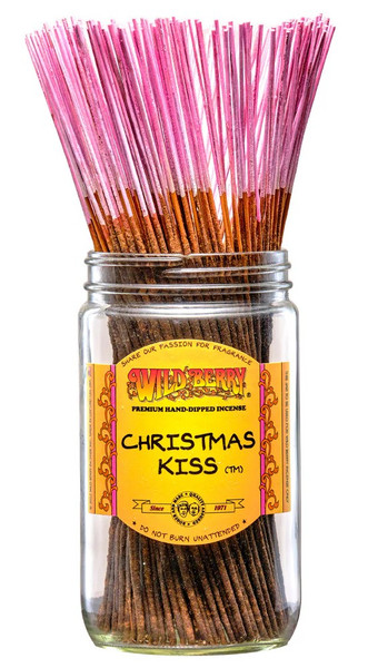 Wild Berry Christmas Kiss Incense Sticks, 100 Count Hand-Dipped Aromatic Incense