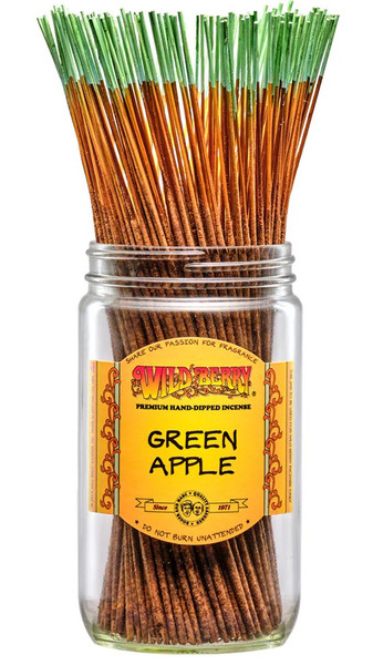 Wild Berry Green Apple Incense Sticks, 100 Count Hand-Dipped Aromatic Incense