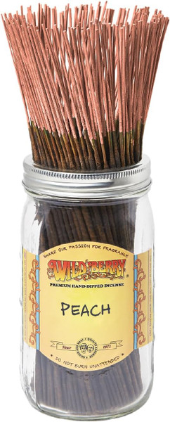 Wild Berry Peach Incense Sticks, 100 Count Hand-Dipped Aromatic Incense