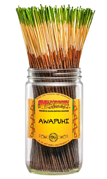 Wild Berry Awapuhi Incense Sticks, 100 Count Hand-Dipped Aromatic Incense