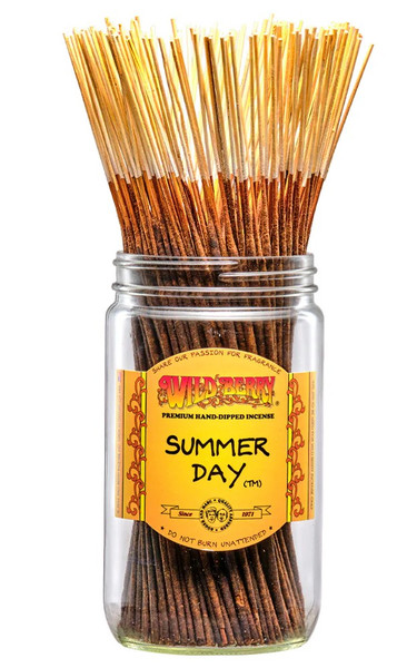 Wild Berry Summer Day Incense Sticks, 100 Count Hand-Dipped Aromatic Incense
