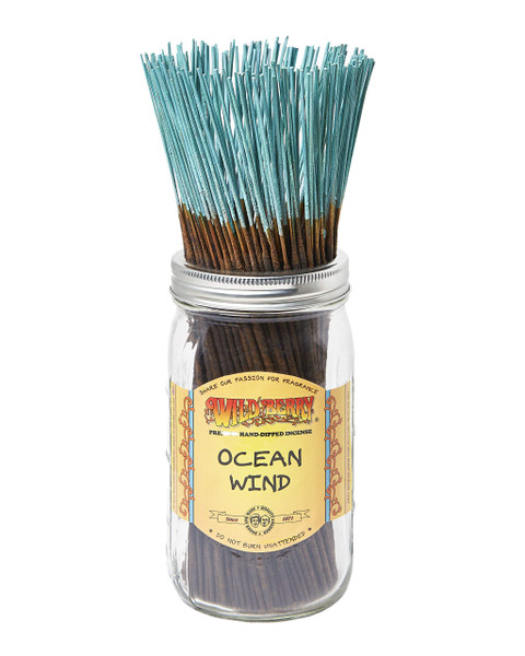 Wild Berry Ocean Wind Incense Sticks, 100 Count Hand-Dipped Aromatic Incense
