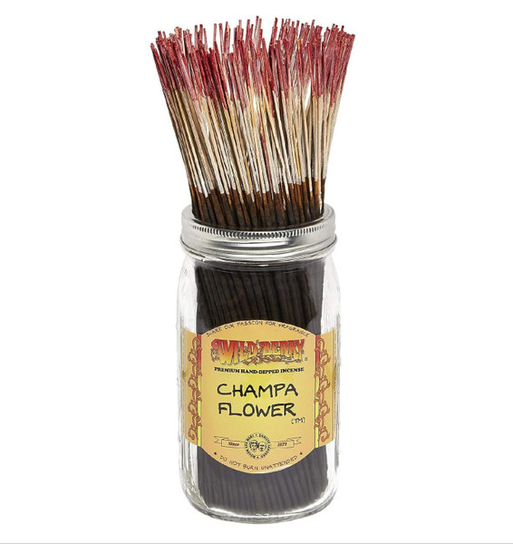 Wild Berry Champa Flower Incense Sticks, 100 Count Hand-Dipped Aromatic Incense