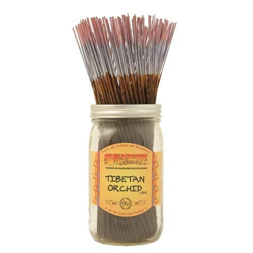 Wild Berry Tibetan Orchid Incense Sticks, 100 Count Hand-Dipped Aromatic Incense