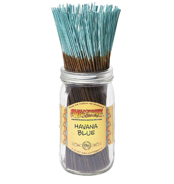Wild Berry Havana Blue Incense Sticks, 100 Count Hand-Dipped Aromatic Incense