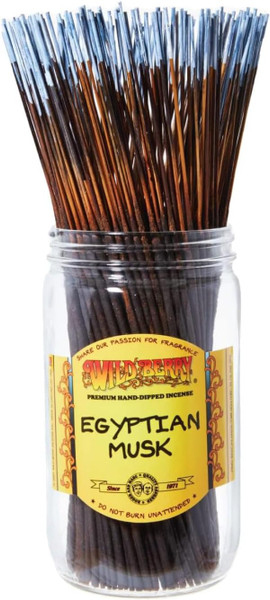 Wild Berry Egyptian Musk Incense Sticks, 100 Count Hand-Dipped Aromatic Incense