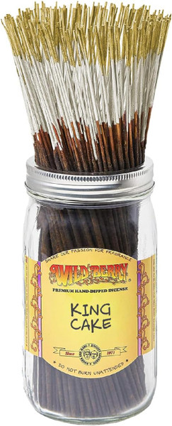 Wild Berry King Cake Incense Sticks, 100 Count Hand-Dipped Aromatic Incense