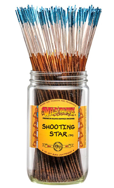 Wild Berry Shooting Star Incense Sticks, 100 Count Hand-Dipped Aromatic Incense